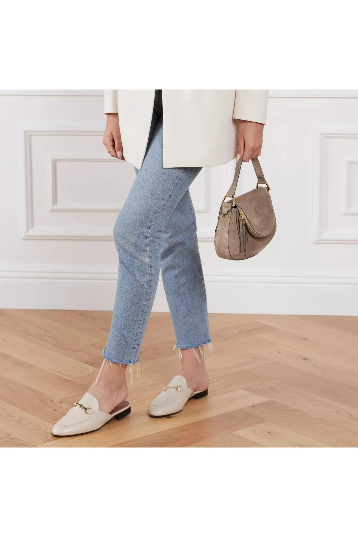 Coccinelle  Sohle Wildleder Warm Taupe