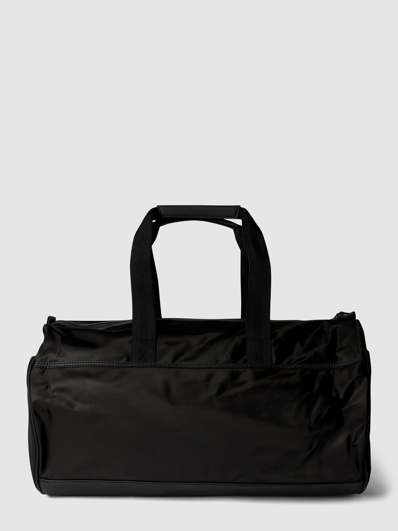 Duffle Bag mit Label-Print Modell 'Holiday' in schwarz