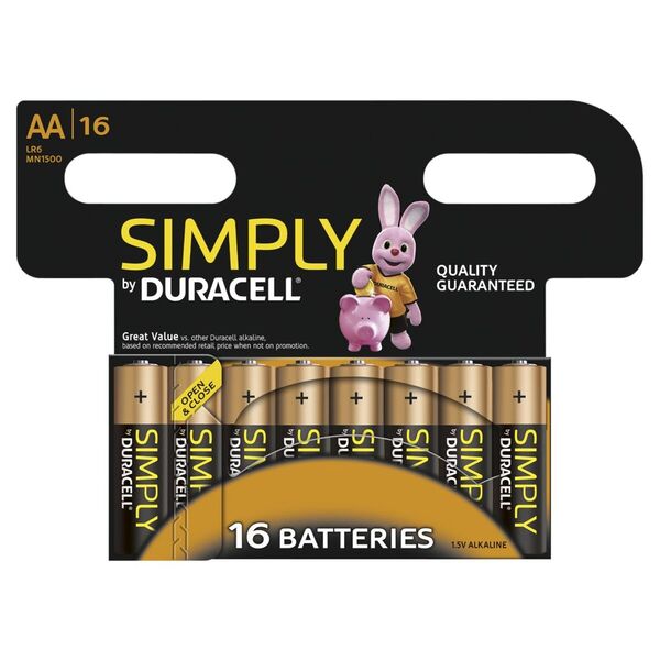 Duracell Simply AA elemek 16 darab