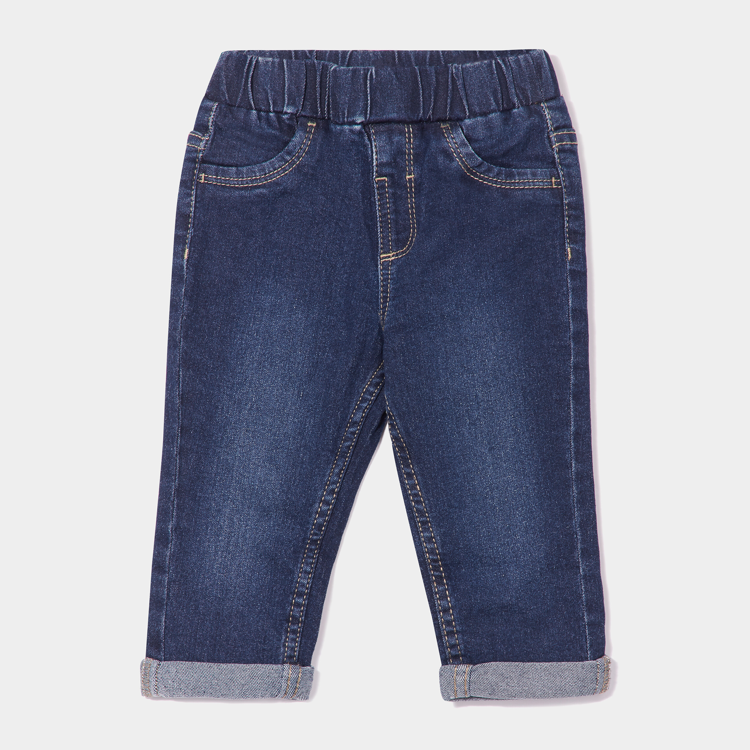 Jeans regular taille élastiquée denim brut bébé garçon | La Halle