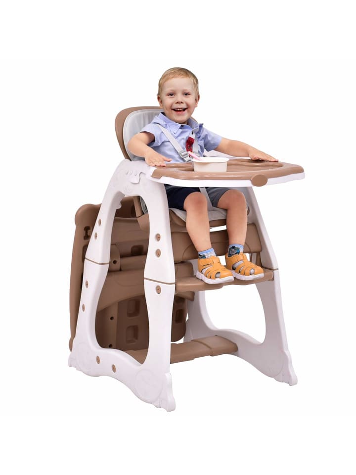 COSTWAY 3 in 1 Hochstuhl in Braun günstig kaufen 54 cm