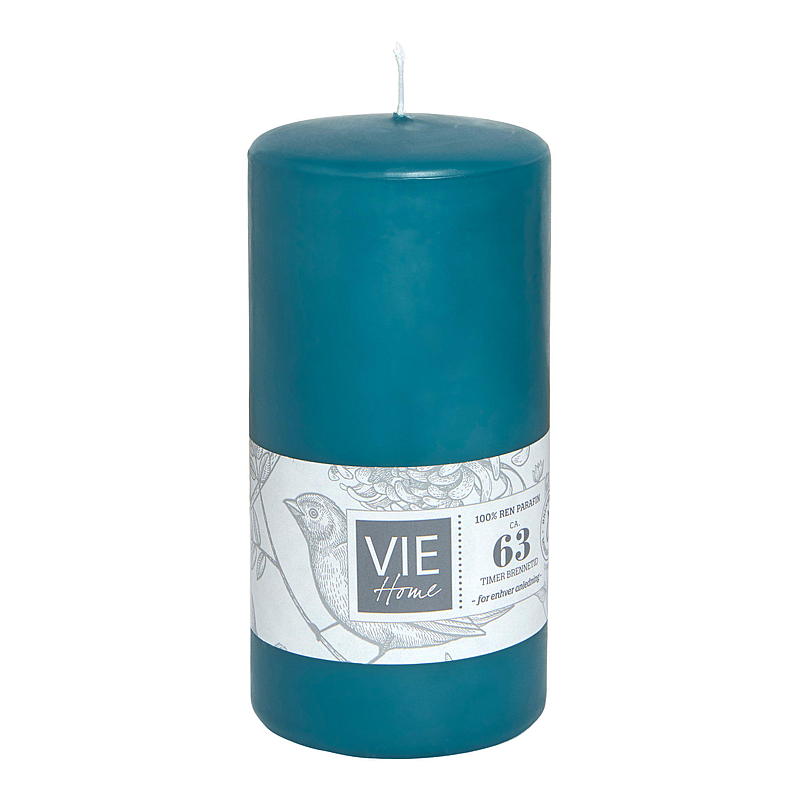 Vie Home Kubbelys 63 timer 6,8x14 cm parafin Blue Spruce
