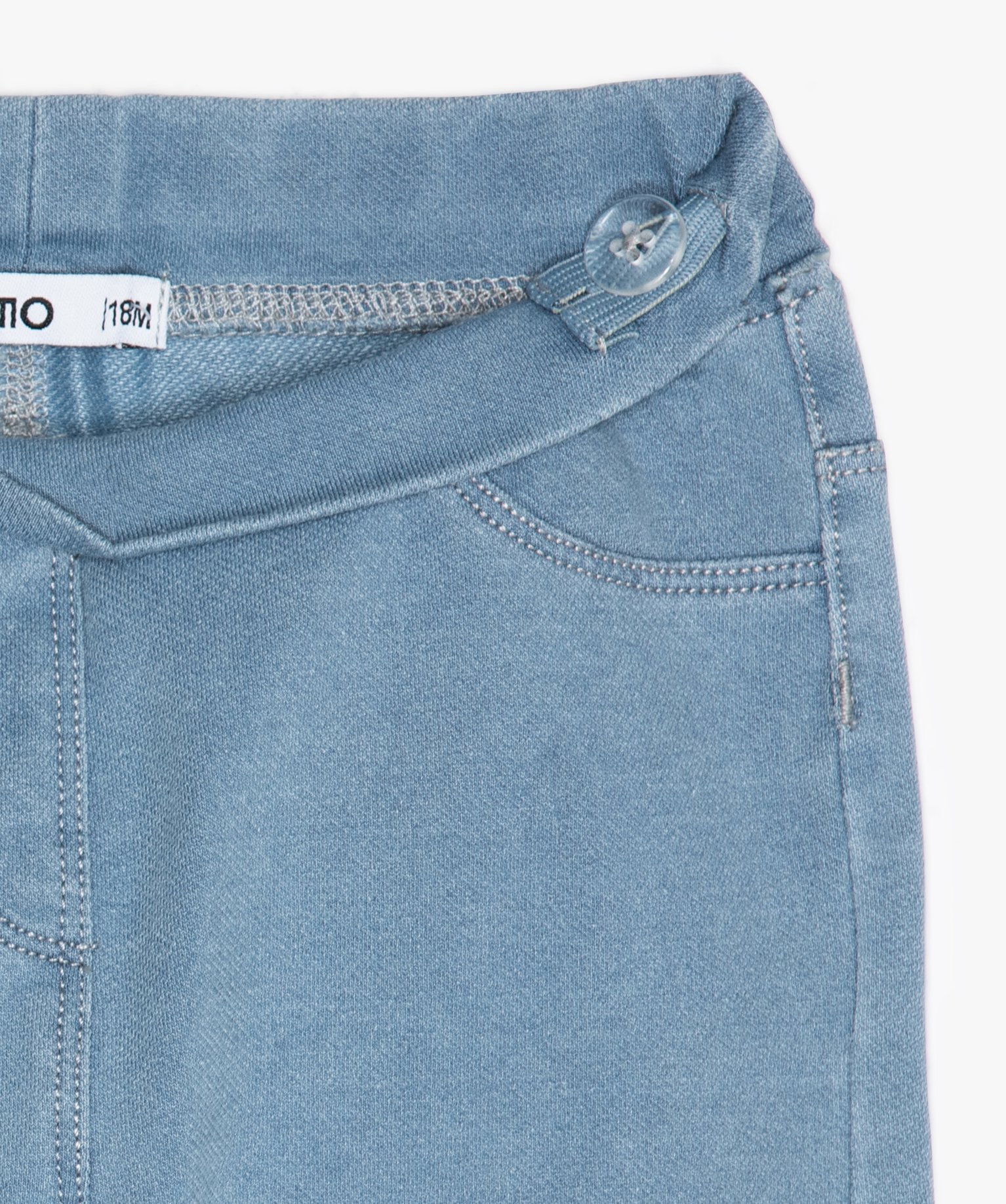 Jegging bébé fille à taille réglable bleach | GEMO
