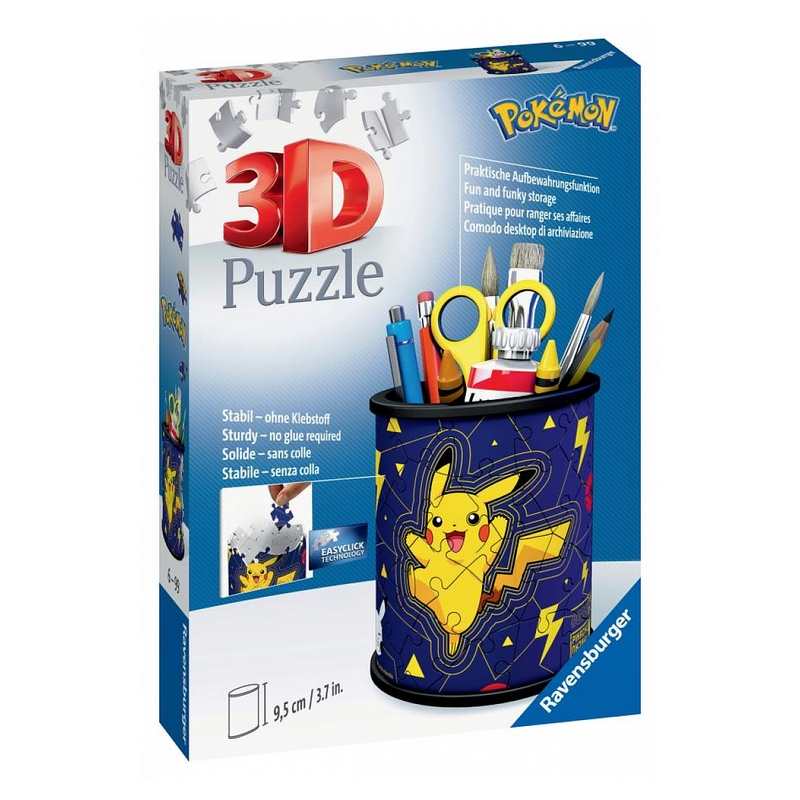Puzzle 3D Pokemon pot à crayons 54 pièces