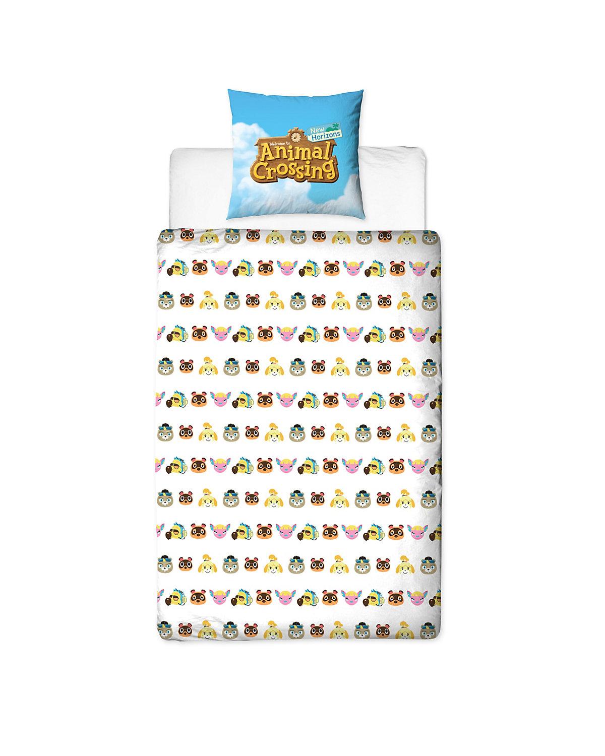 Bettwäsche Jungen und Mädchen Animal Crossing Nintendo, Renforcé, 135 x 200 cm + 80 x 80 cm