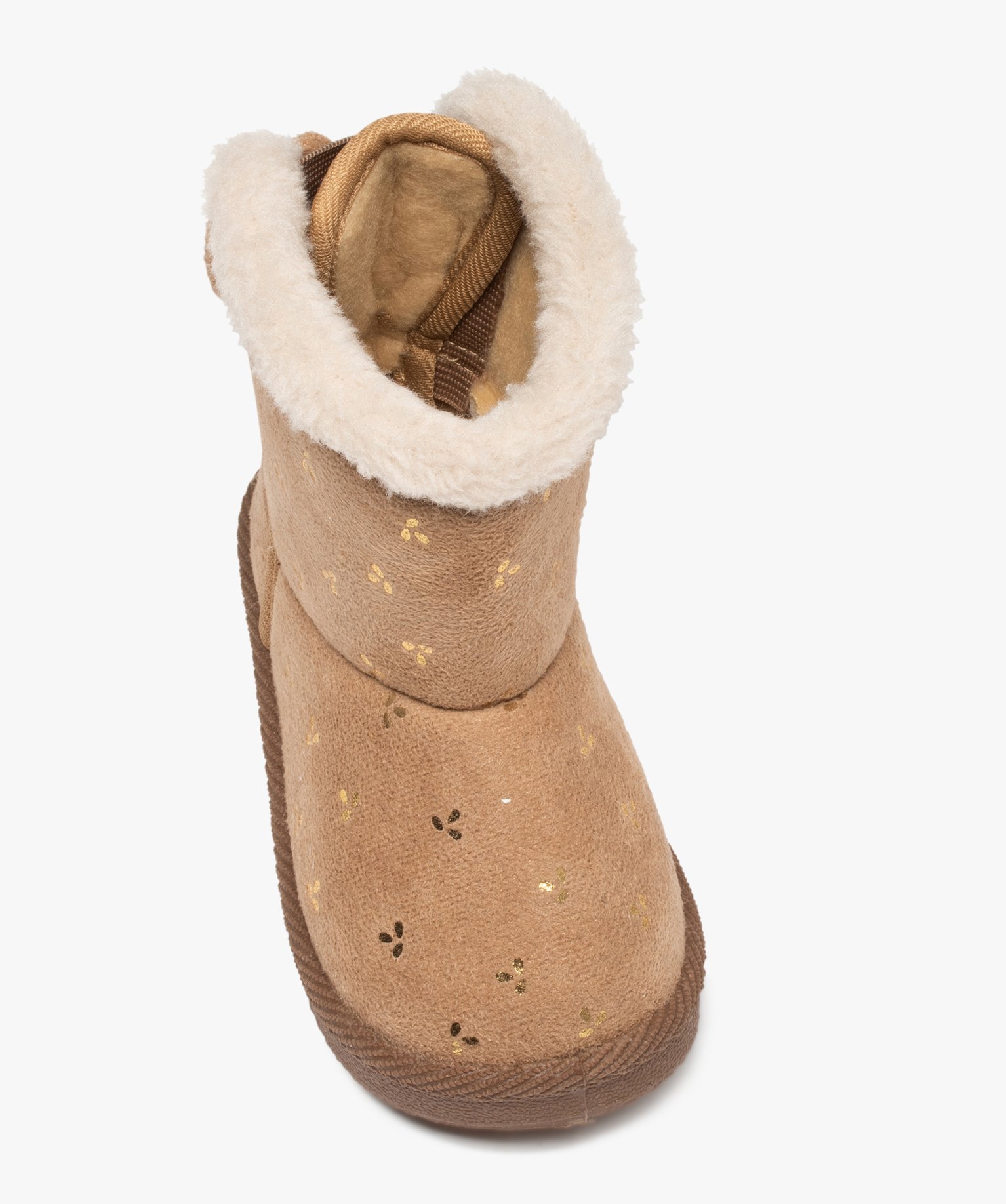 Boots fourrées bébé fille en textile suédé – LuluCast... beige | GEMO