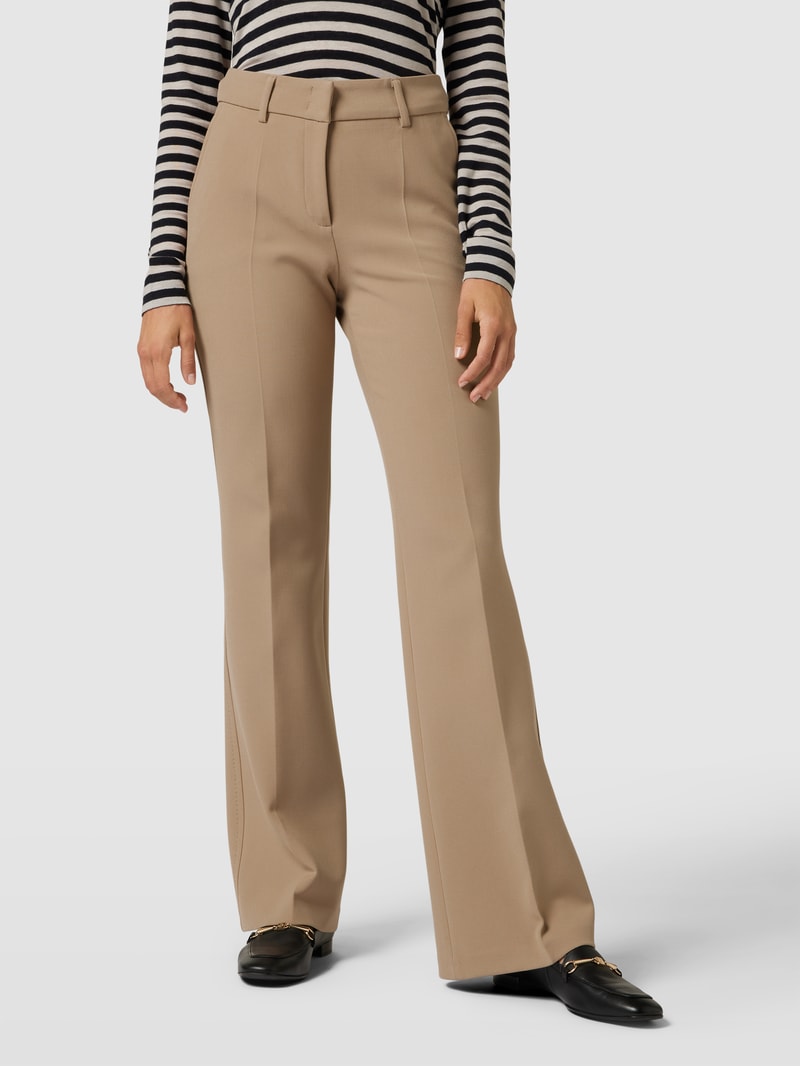 Chino mit Bundfalten Modell 'FRANCE' in beige