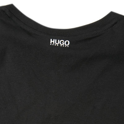 HUGO, T-Shirts, Regular Fit, Baumwolle, schwarz