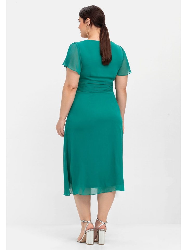 sheego Abendkleid in opalgrün günstig kaufen