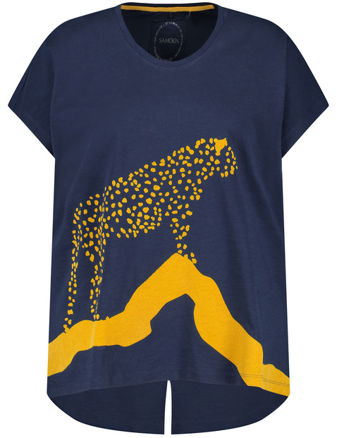 Kurzarmshirt mit Leopard-Motiv