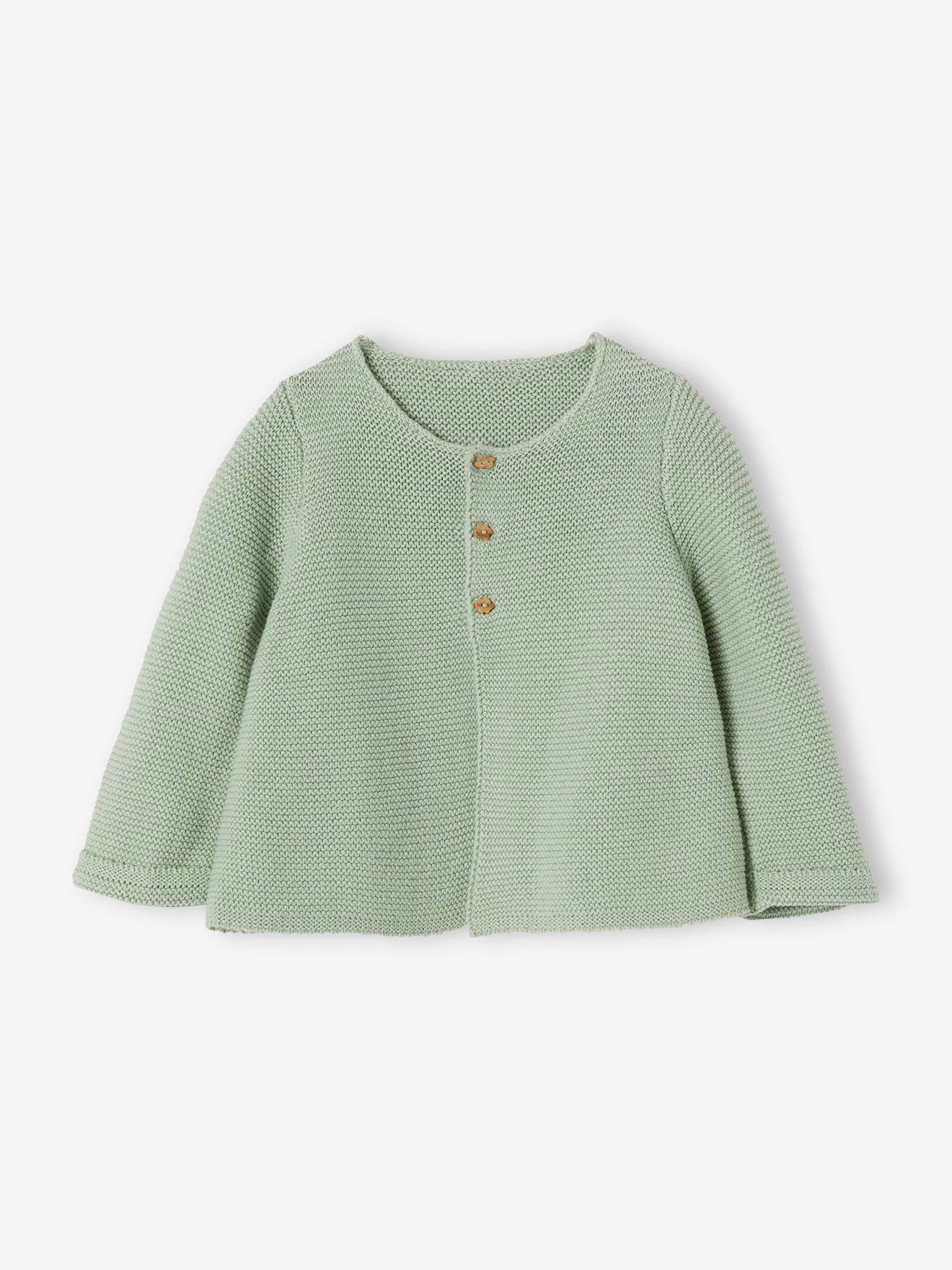 Cardigan en coton bébé fine jauge BASICS cappuccino