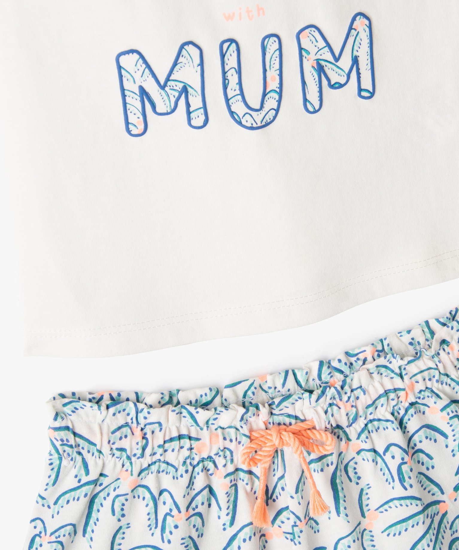 Ensemble bébé fille 2 pièces à motifs palmiers : débard... ecru | GEMO