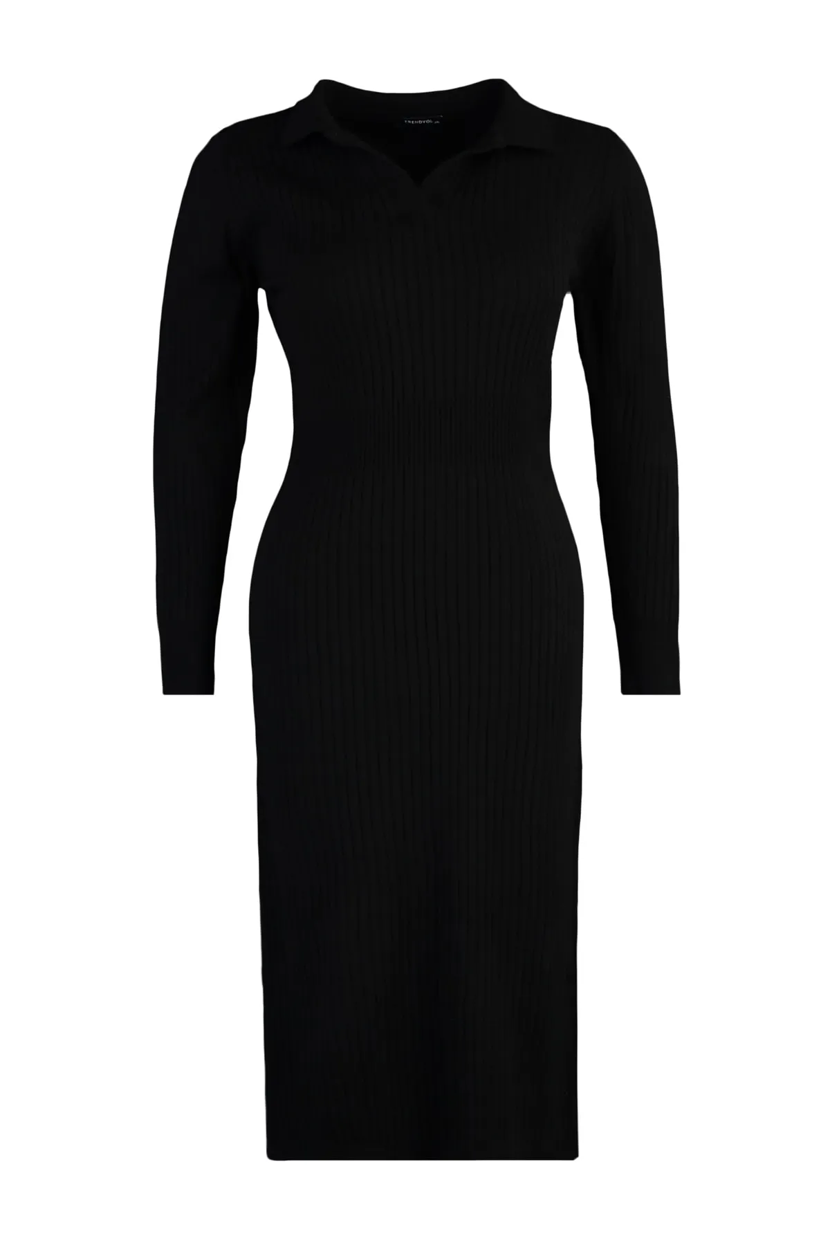 Trendyol Curve  Schwarzes Strickkleid mit Rollkragen