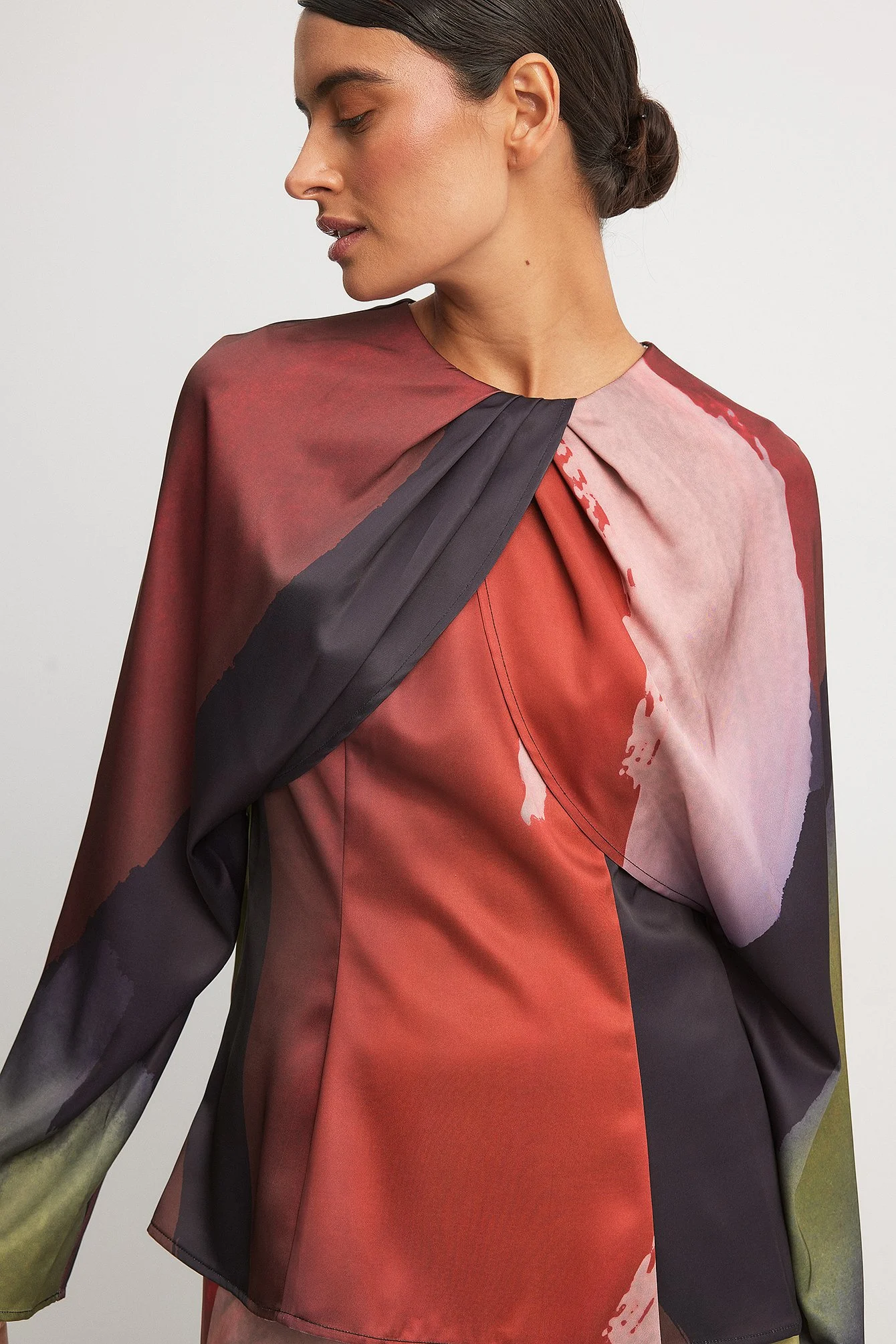 Luftige Langarm-Bluse mit Print
