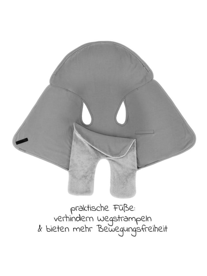 Zamboo Einschlagdecke mit Füßen für Babyschale und Kindersitz in grau günstig kaufen onesize