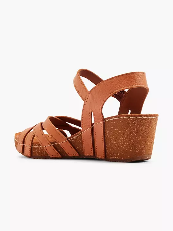 5th Avenue Leder Keilsandalette
