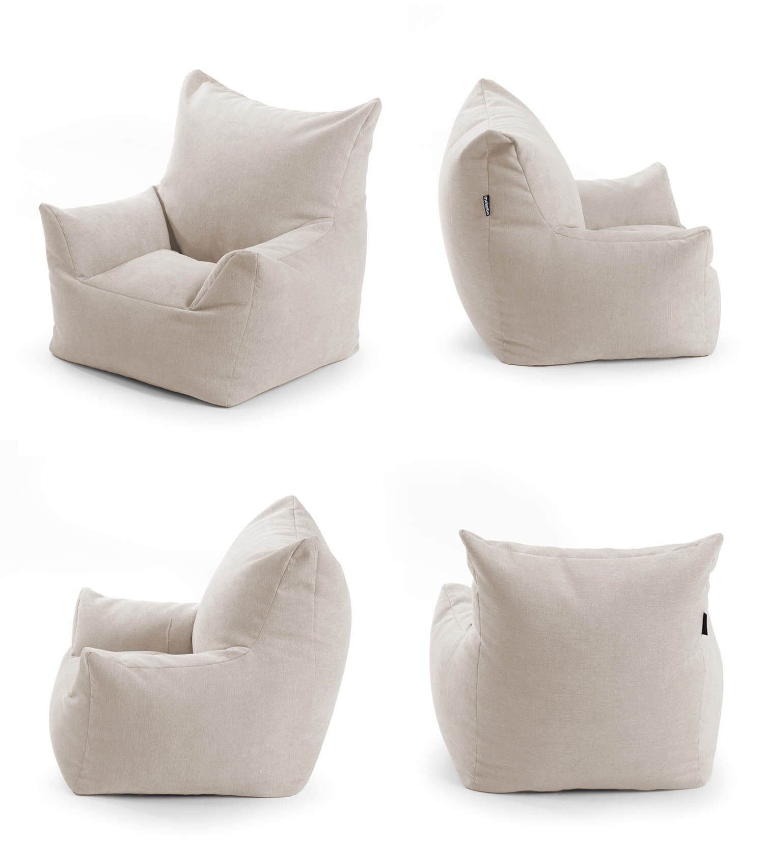 mokebo Kindersessel Der Pausenheld (Beige), Kinder Sitzsack, Lesesessel, Bodenkissen und Sitzkissen Kinder