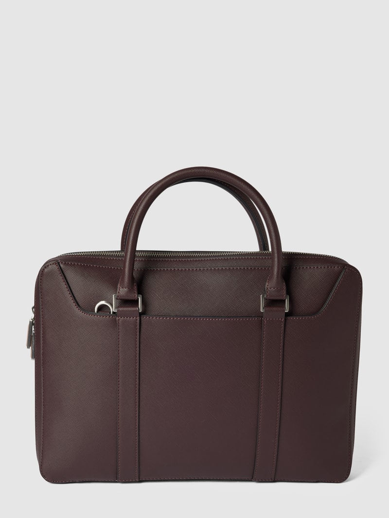 Laptoptasche mit Label-Applikation in aubergine