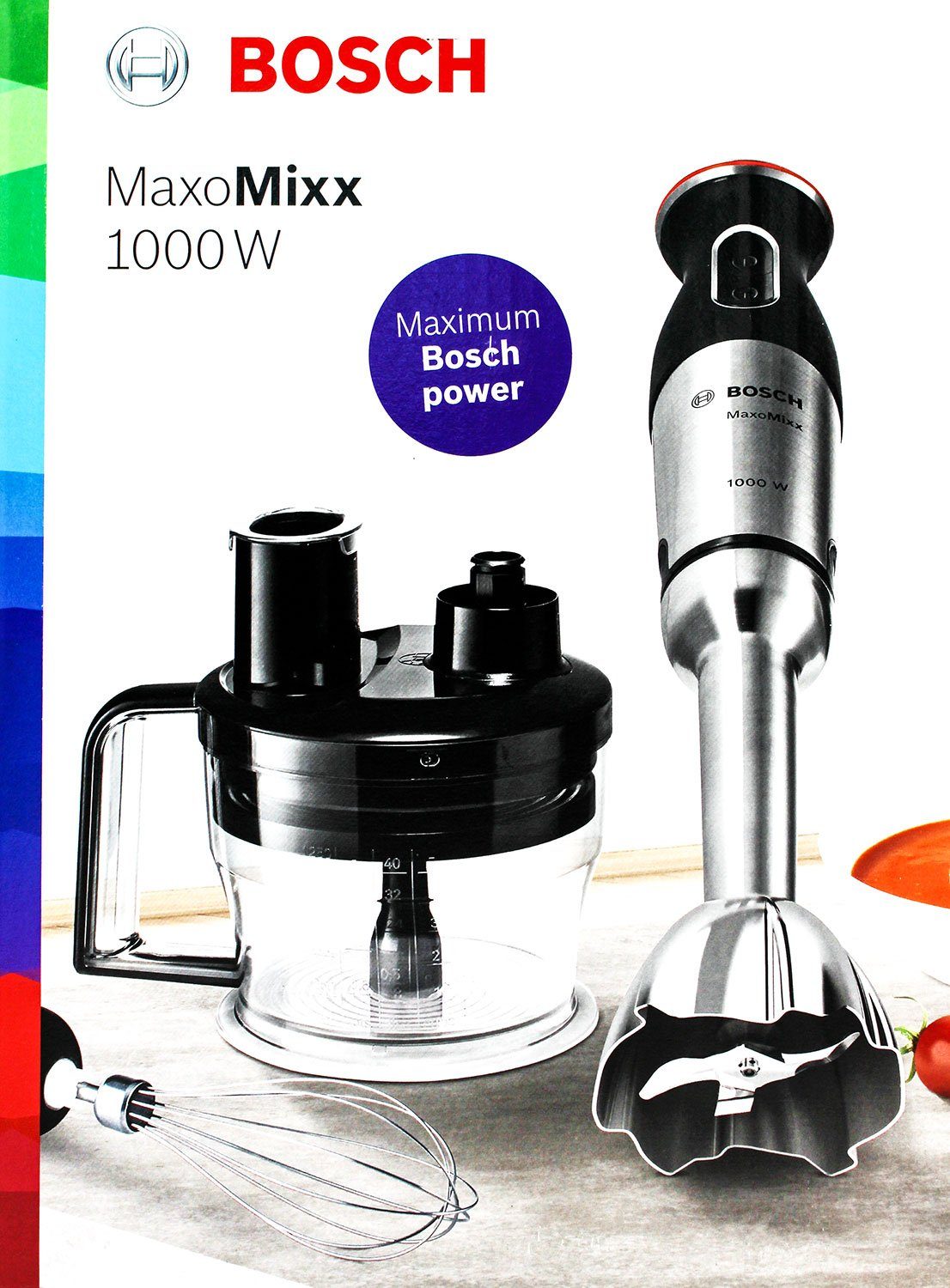 BOSCH Stabmixer MS8CM6190 MaxoMixx Stabmixer-Set Edelstahl
