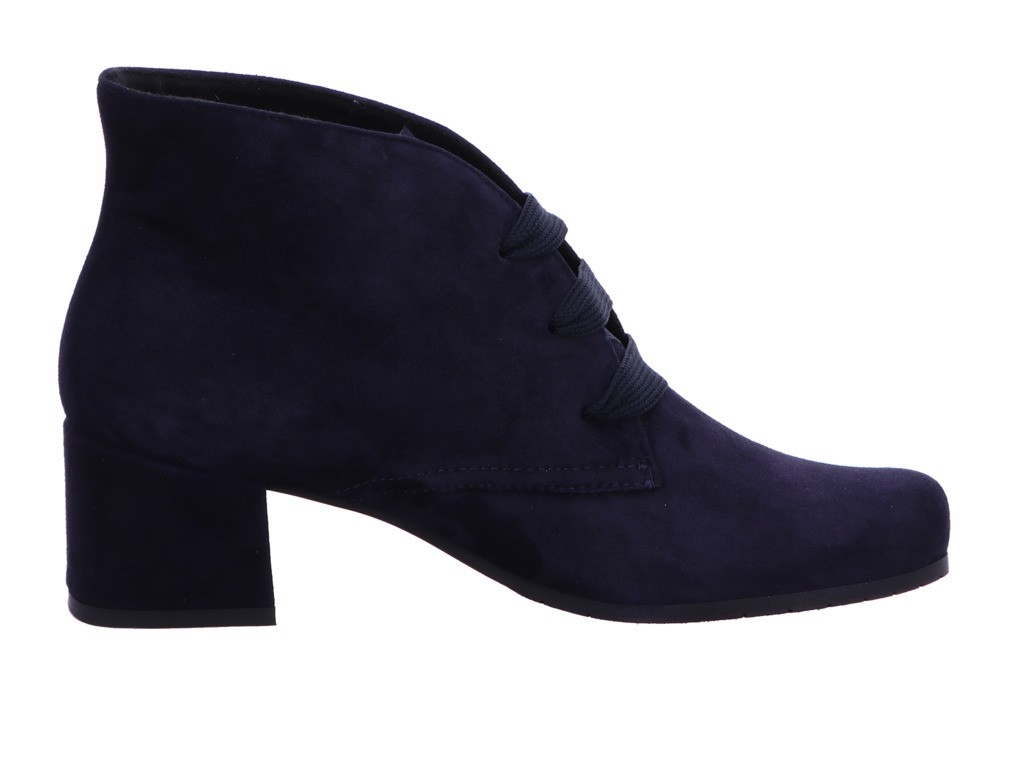 SEMLER Schnür-Stiefeletten blau SAMT-CHEVRO