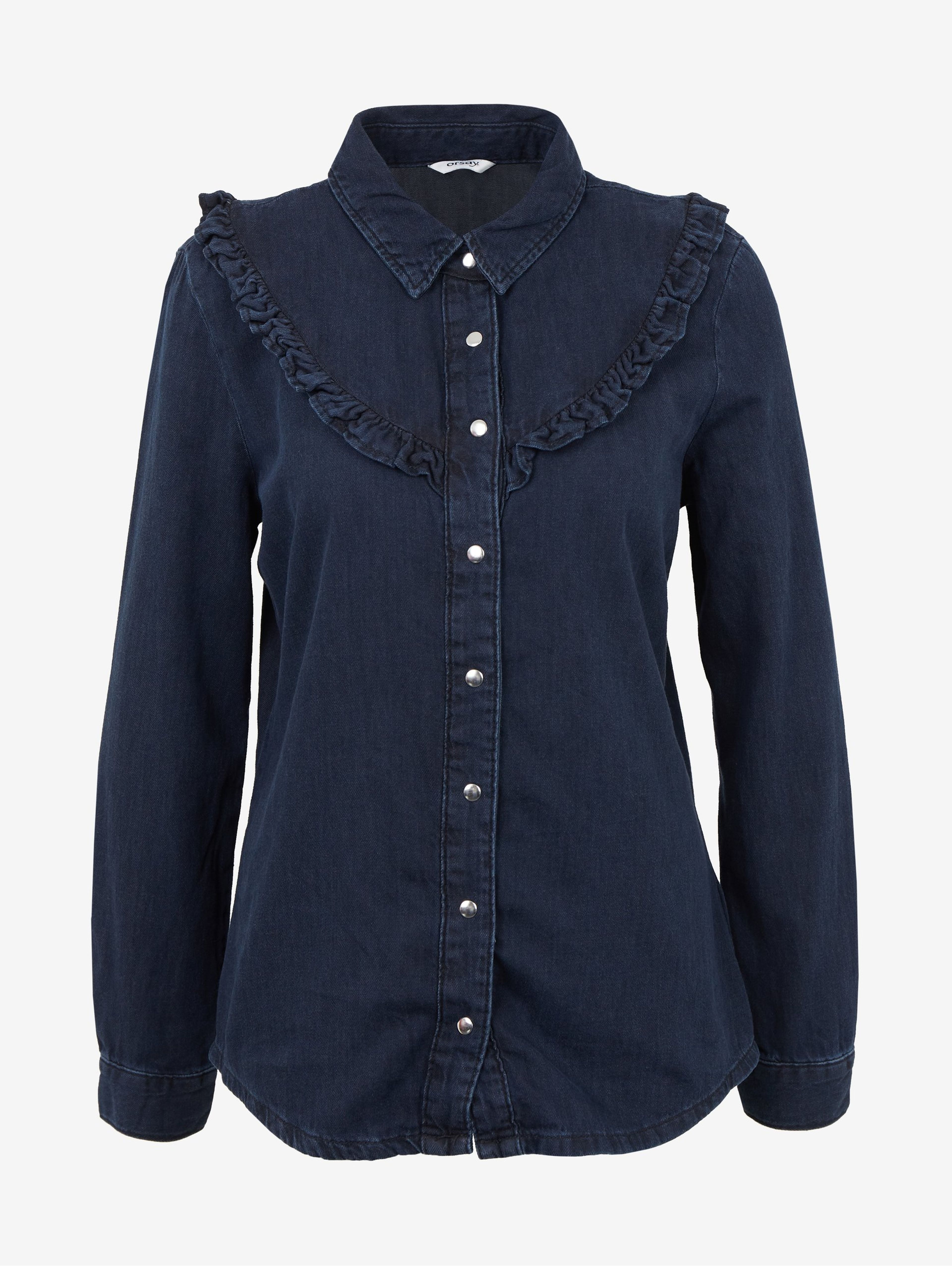 Dunkelblaues Jeanshemd ORSAY