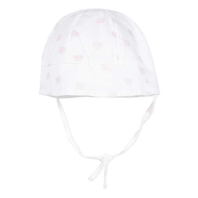Bob à motifs chats roses, coton blanc naissance Absorba