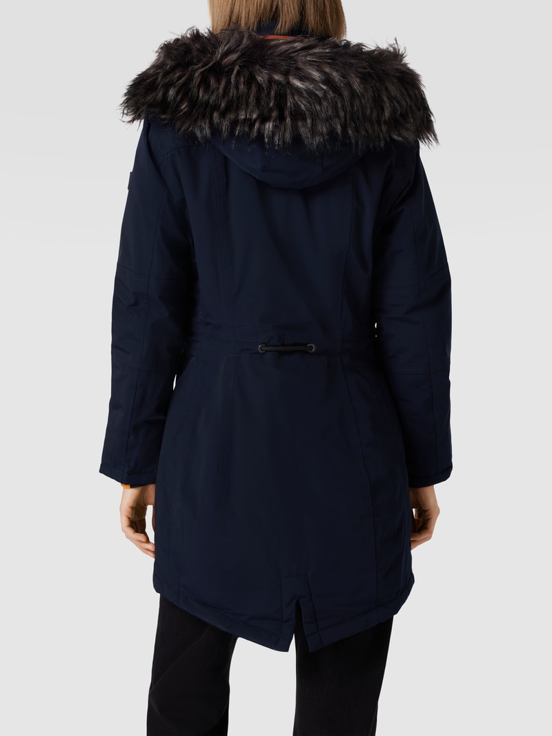Funktionsjacke mit abnehmbarem Webpelz im Modell 'Wolkenlos 878' in marineblau