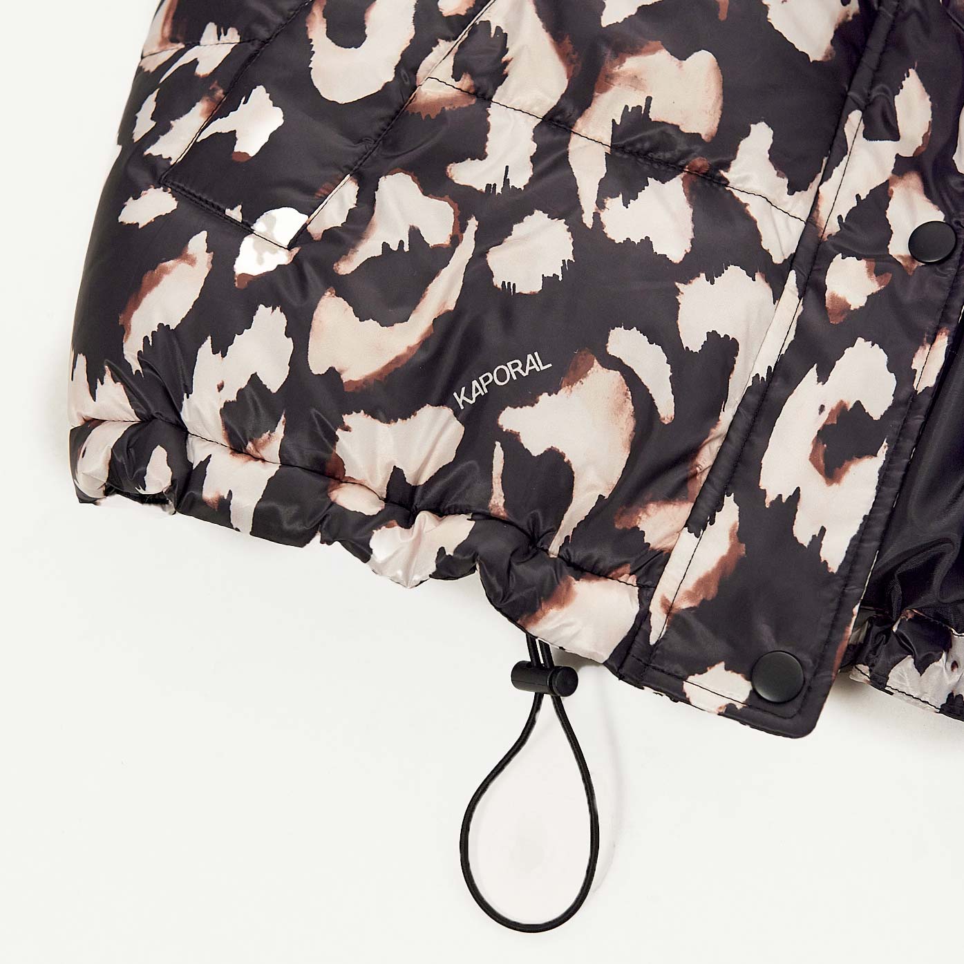 DAILY  Doudoune noire et beige Femme