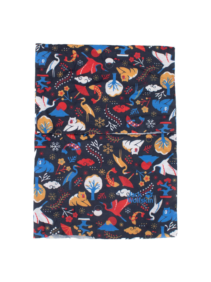 Jack Wolfskin Schal Print Headgear Tube Neck Warmer in Blau günstig kaufen onesize