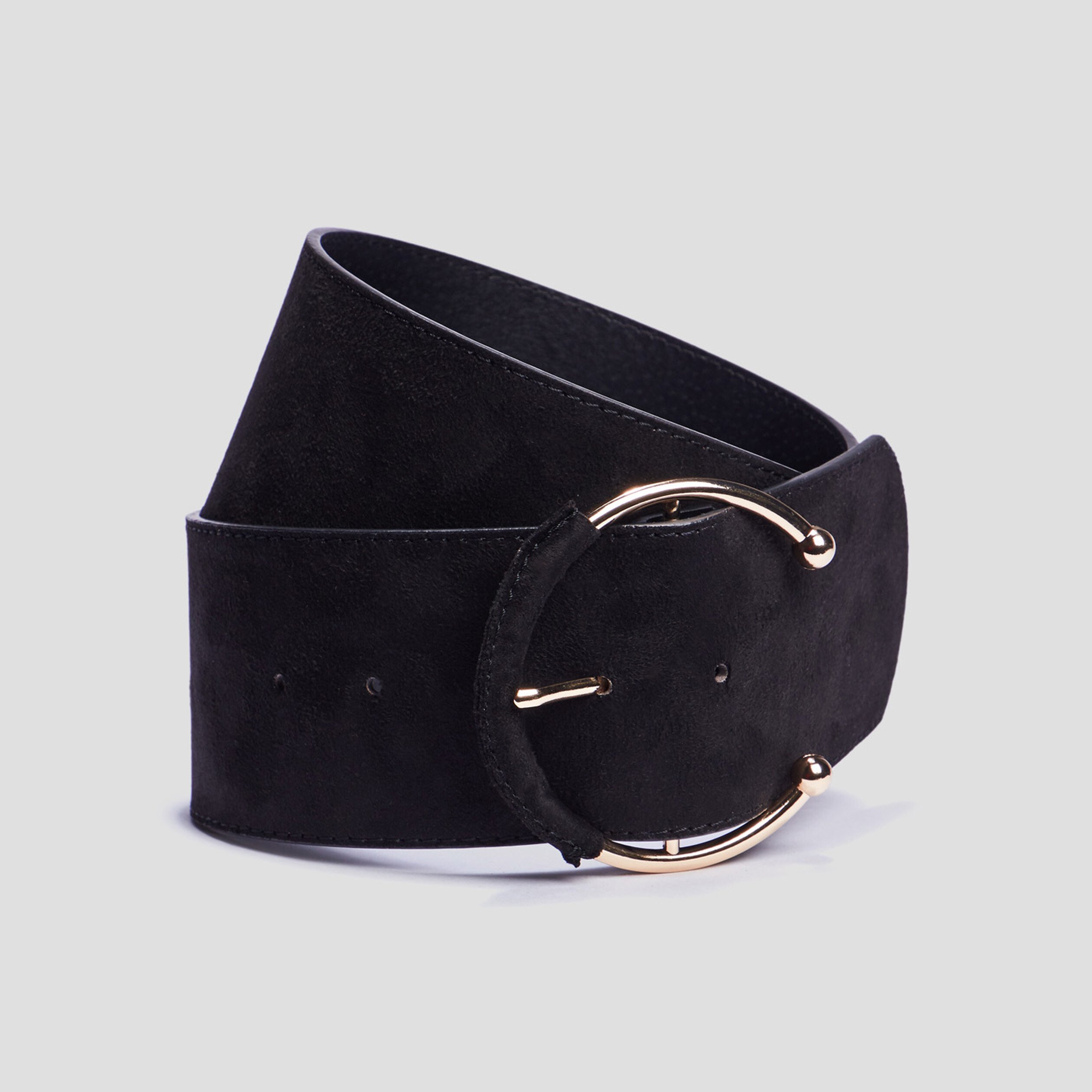 Ceinture boucle large noir femme | La Halle