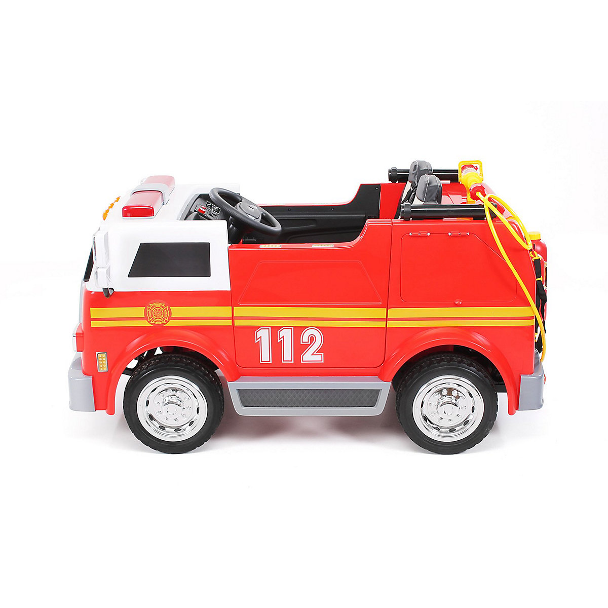 Kinder Elektroauto Feuerwehr LL911 - 2x45 Watt - Kinderauto mit Fernbedienung - Soundmodul