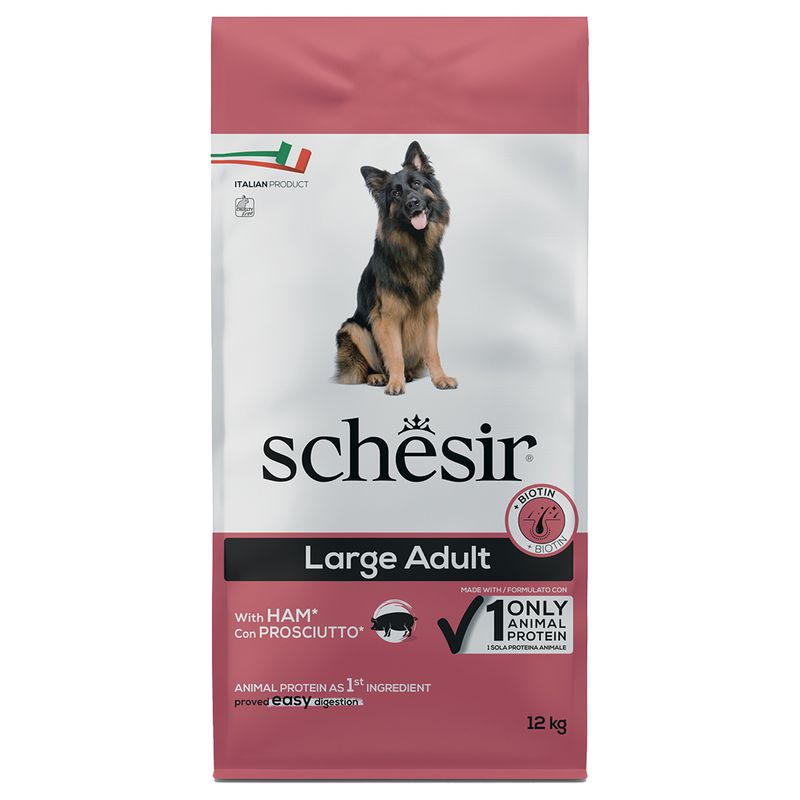 Schesir Dog Large Adult mit Schinken