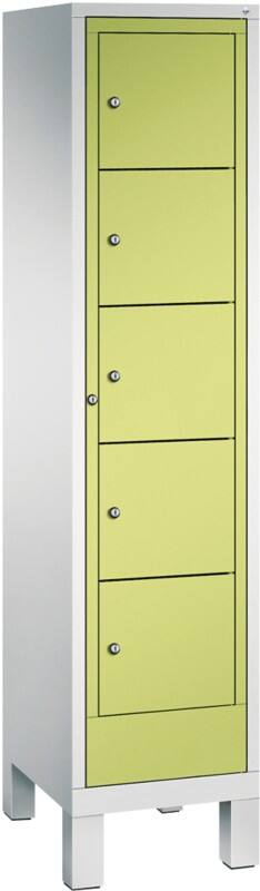 C P S 3000 Evolo Metall Schließfach 6 Türen Zylinderschloss 420 x 500 x 1.850 mm Lichtgrau 48060-105 S10054
