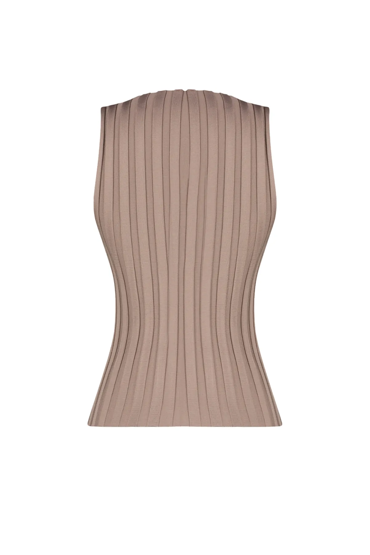 Trendyol Collection  Beigefarbene Strickbluse aus Premiumgarn/Spezialgarn TWOSS24BZ00275