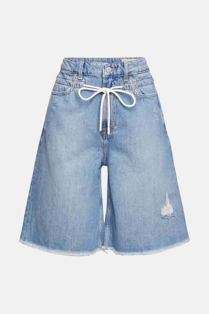 Denimshorts mit Kordelzug