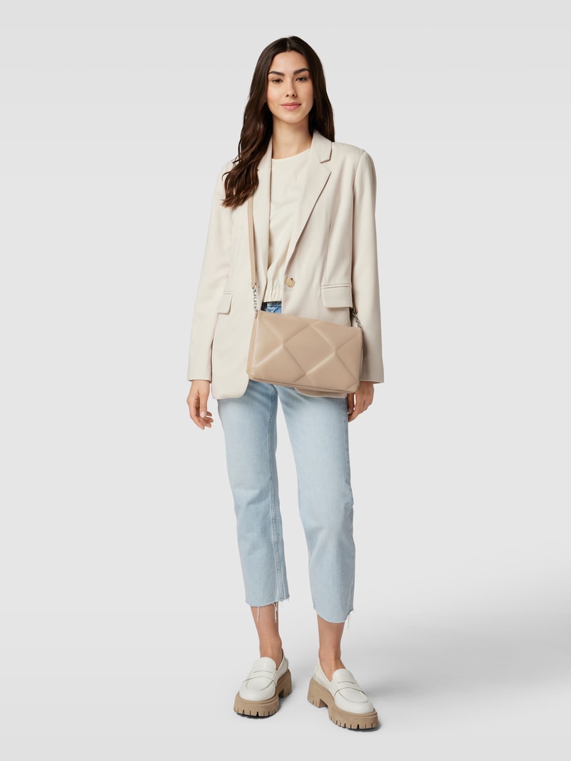 Umhängetasche mit Strukturmuster Modell 'QUILT' in beige