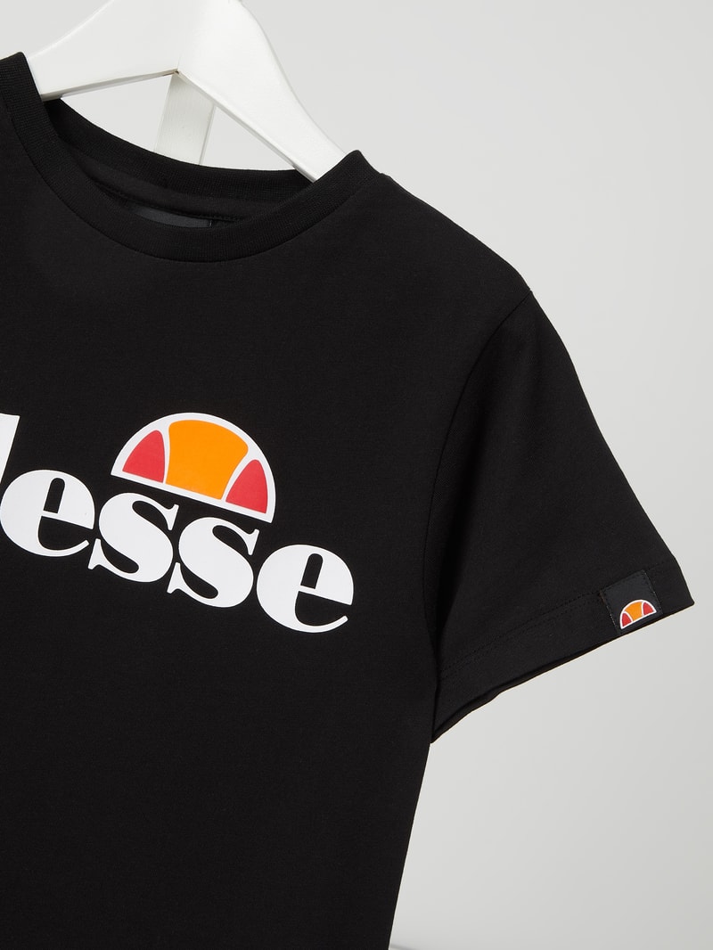 T-Shirt mit Logo Modell 'Jena' in schwarz