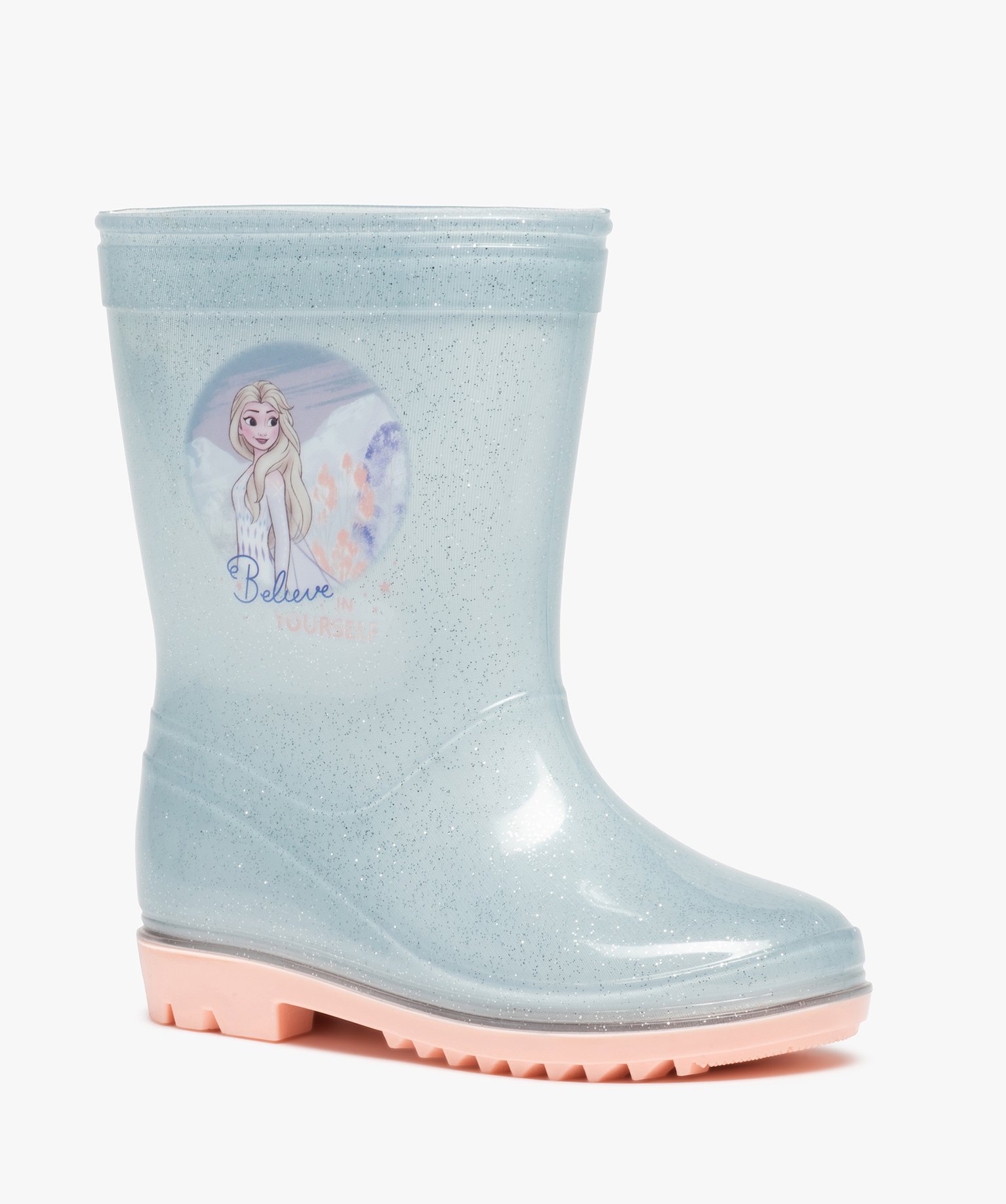 Bottes de pluie fille pailletées – La Reine des Neiges bleu | GEMO