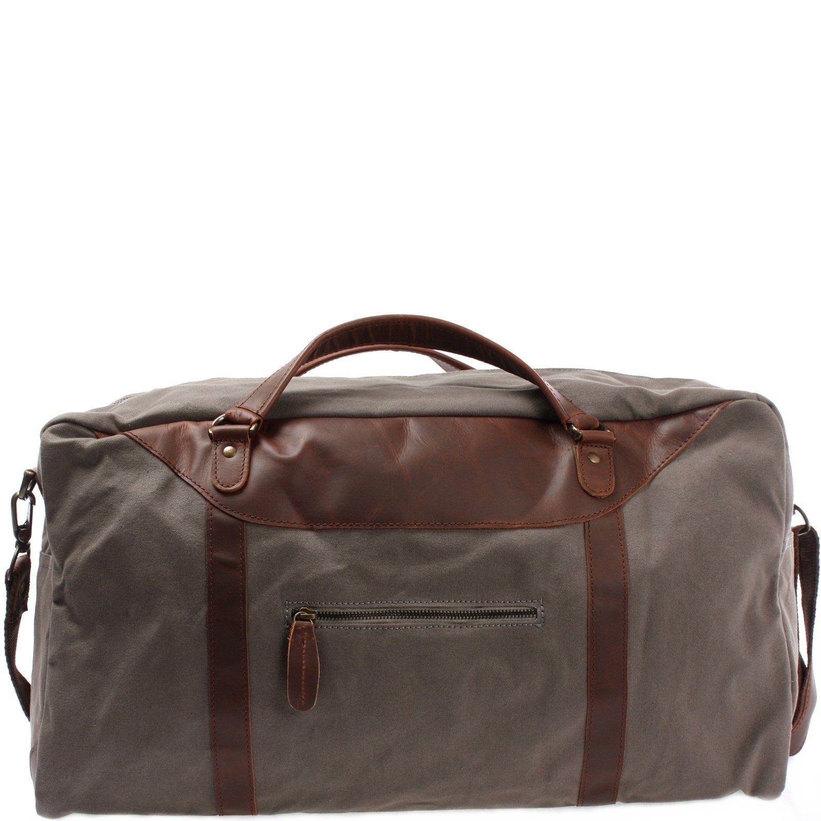 LECONI Weekender Reisetasche Handgepäck Canvas Leder LE2020