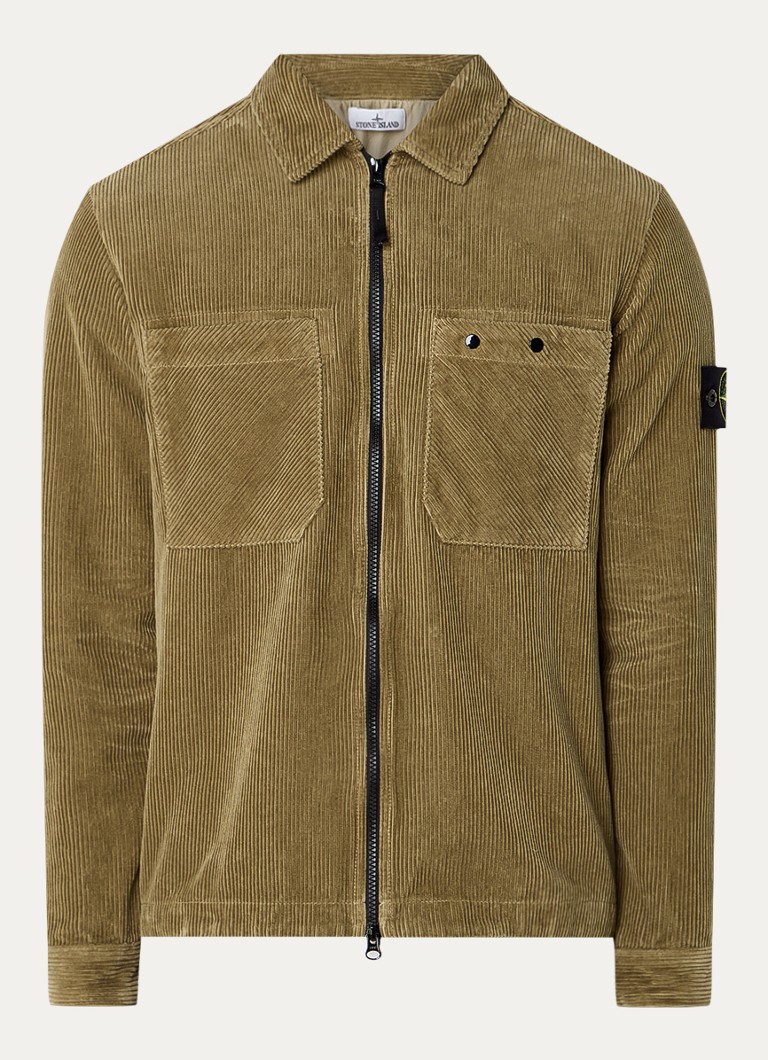 Stone Island  81151 overshirt van biologisch katoen met borstzakken