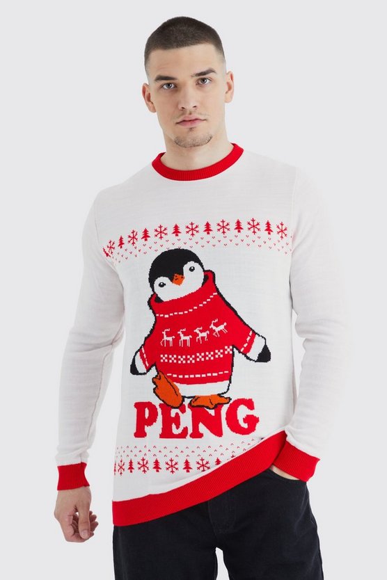 Tall Peng Pinguin Weihnachtspullover