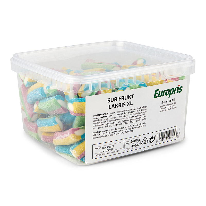 KnallGodt Sur frukt lakris 2 kg