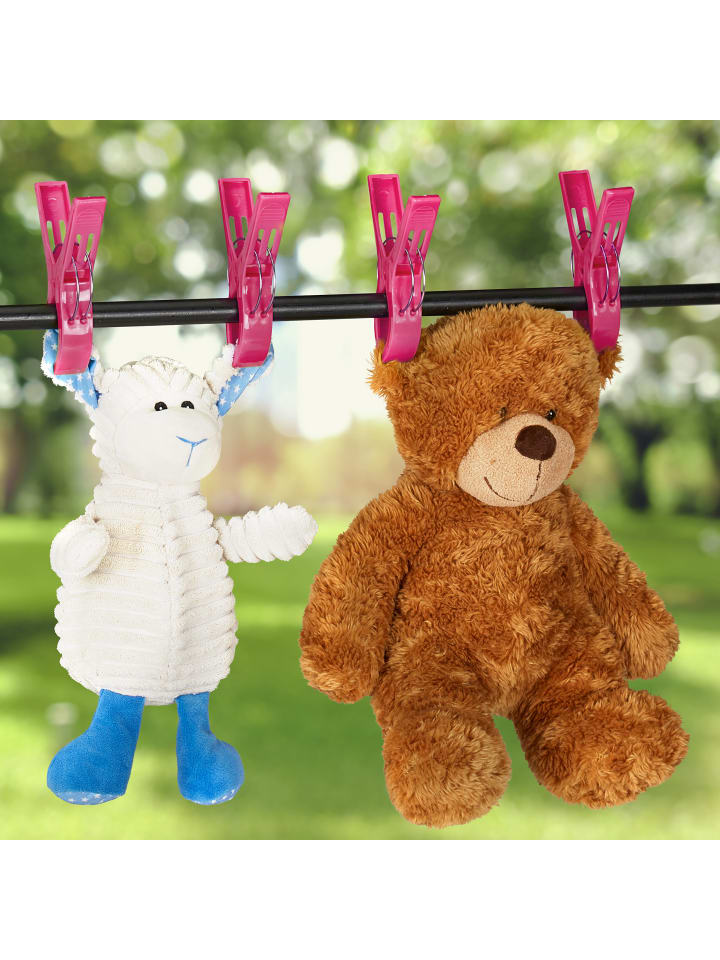 relaxdays 16 x Strandtuchklammern in Pink günstig kaufen onesize