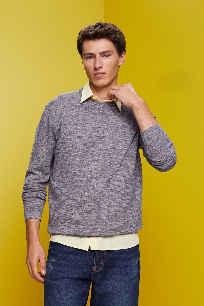 Melierter Strickpullover
