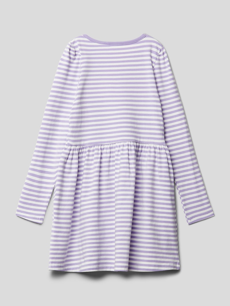 Kleid mit Streifenmuster Modell 'VALENTINA' in sand