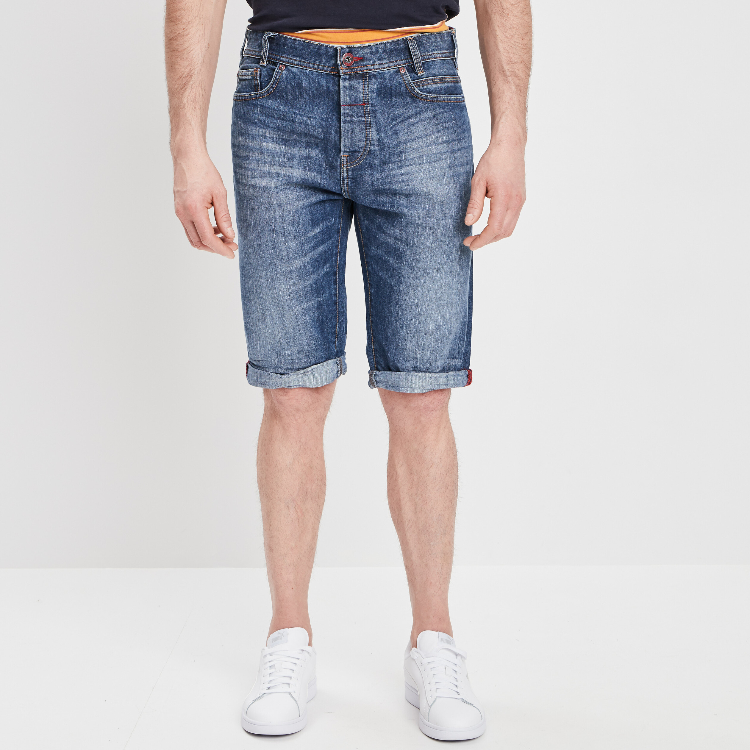 Bermuda regular en jean Creeks denim double stone homme | La Halle