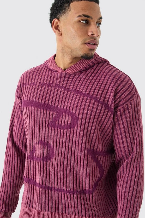 Kastiger Oversize Hoodie mit Logo