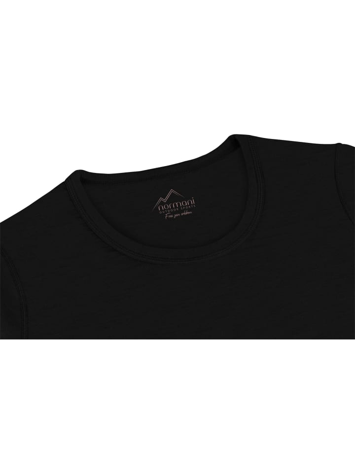 Normani Outdoor Sports Merino Umstands-Langarm-Shirt Cambria in Schwarz günstig kaufen