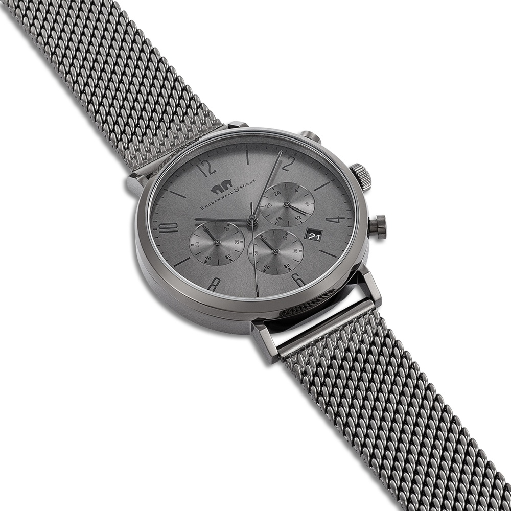 Rhodenwald & Söhne Chronographe Arakon en Gris Acier inoxydable en Gris Montre