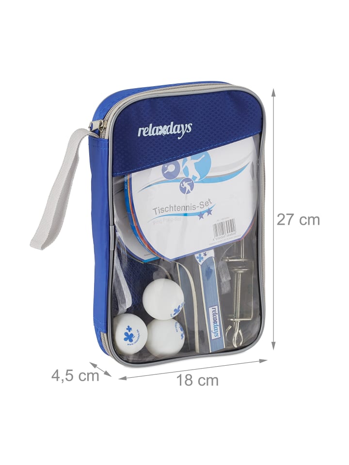 relaxdays 9tlg. Tischtennis Set in Schwarz/ Rot günstig kaufen onesize
